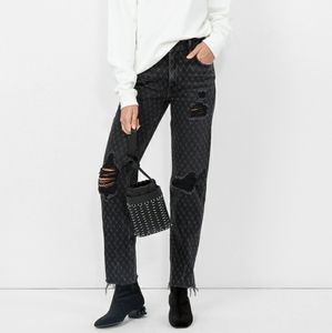 Alexander Wang Cult Net Distressed Black Jeans 26